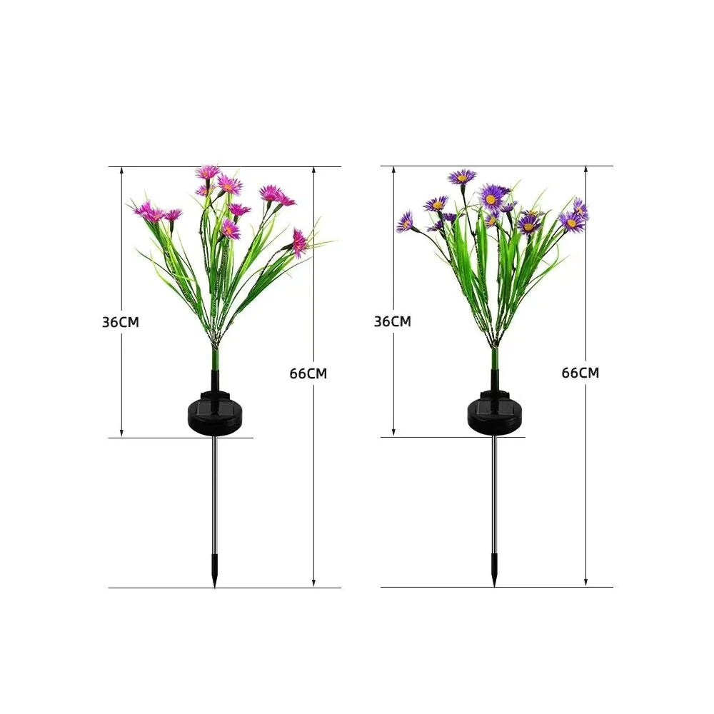 Solar Garden Flower Lights β LED Chrysanthemum Stake Lamps for Outdoor Patio & Yard