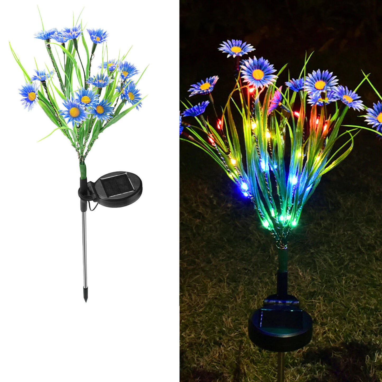 Solar Garden Flower Lights – LED Chrysanthemum Stake Lamps for Outdoor Patio & Yard