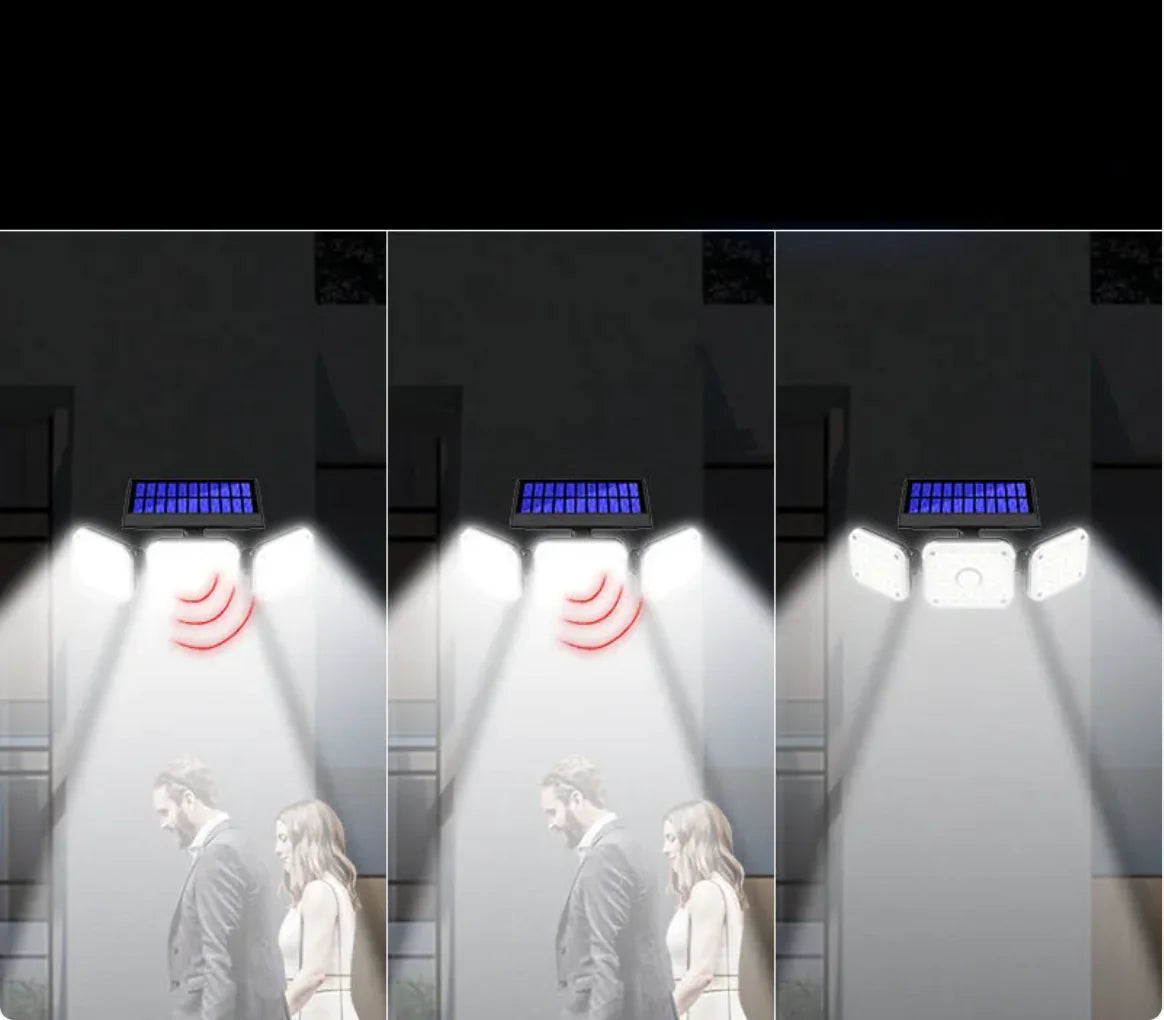 Solar Wall Light 181 LED  | Motion Sensor & Remote | Outdoor Security Light