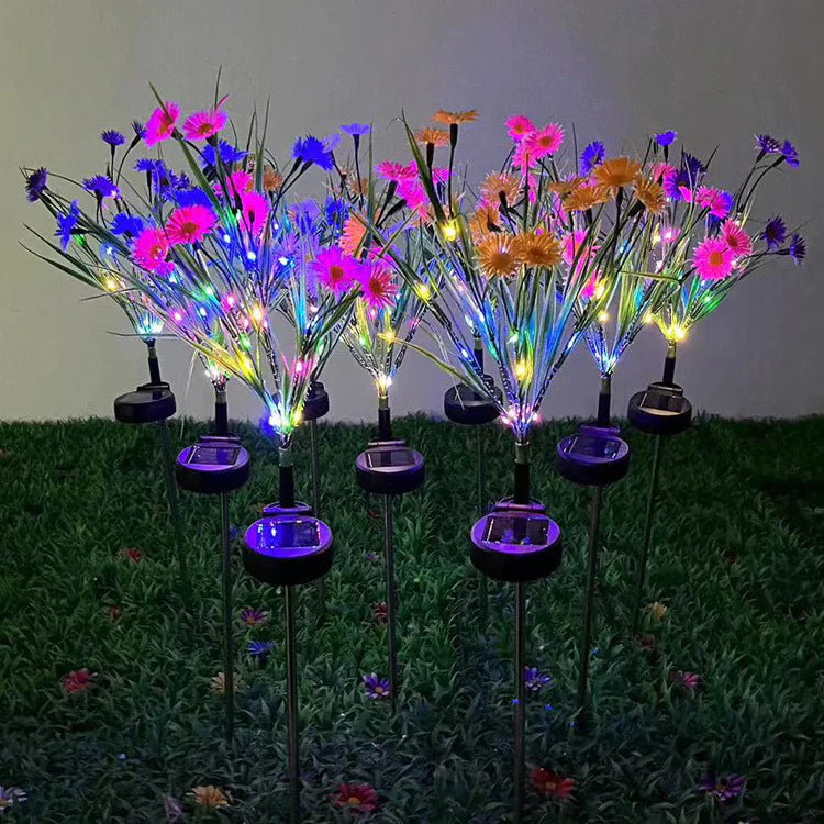 Solar Garden Flower Lights – LED Chrysanthemum Stake Lamps for Outdoor Patio & Yard
