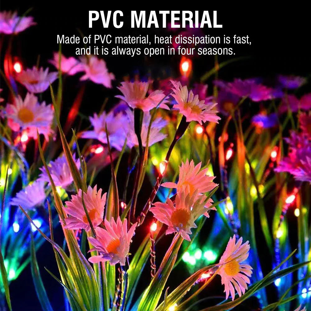 Solar Garden Flower Lights – LED Chrysanthemum Stake Lamps for Outdoor Patio & Yard