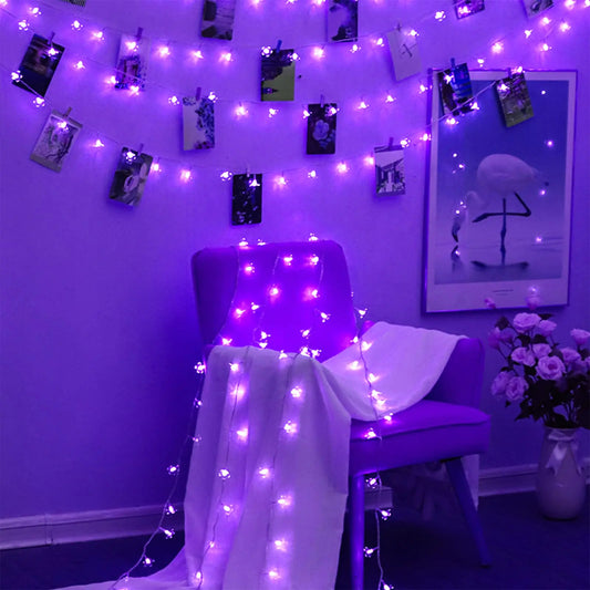 JACUXLSS Decorative Flower String Lights 33ft 100 LED