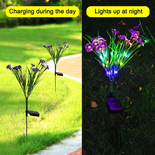 Solar Garden Flower Lights – LED Chrysanthemum Stake Lamps for Outdoor Patio & Yard