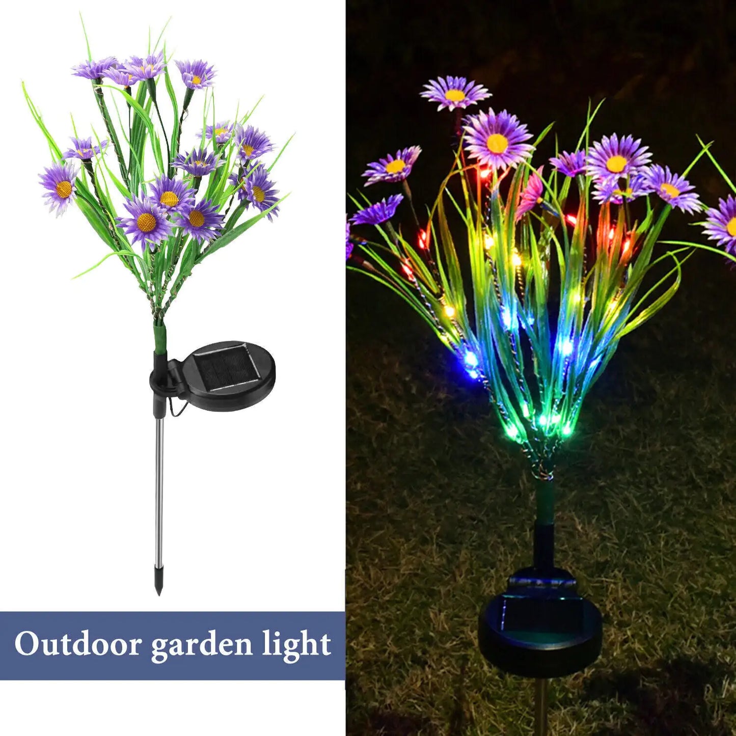 Solar Garden Flower Lights – LED Chrysanthemum Stake Lamps for Outdoor Patio & Yard